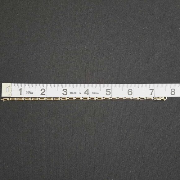 18k bracelet - flat hardware style real gold - Picture 9 of 14